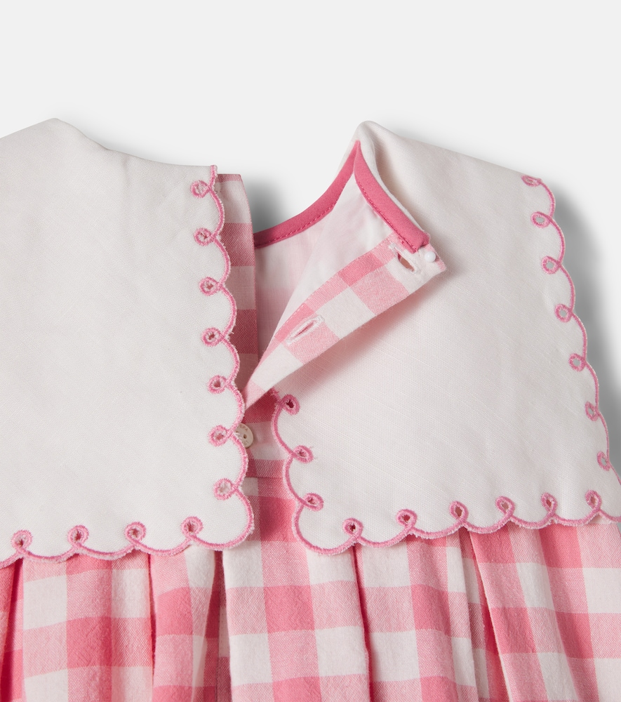 Catherine gingham pleated cotton dress
