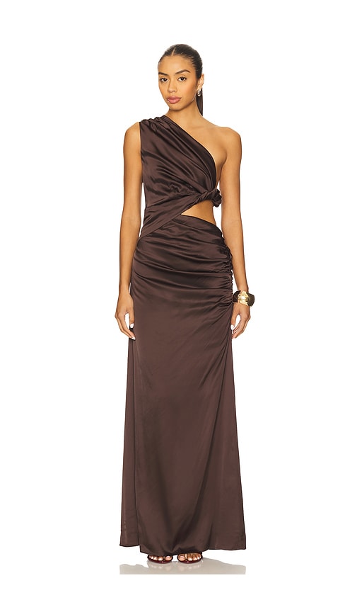 House of Harlow 1960 x REVOLVE Carrie Gown in Chocolate. XS. Also in L, M, S