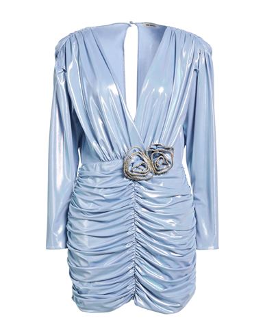 Woman Mini dress Sky blue Size 6 PES, Elastane