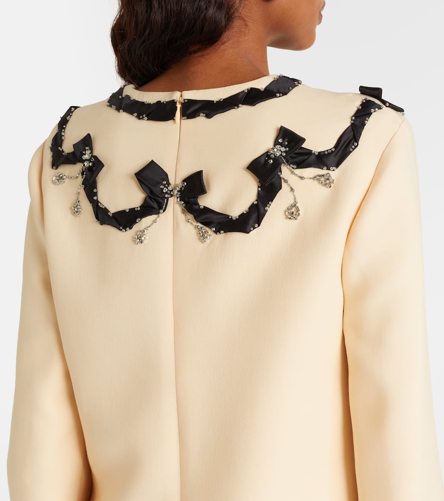 Crepe Couture embellished minidress