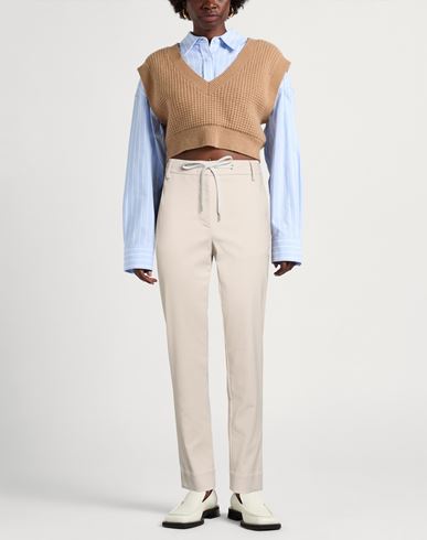 Woman Pants Beige Size 2 Cotton, Polyamide, Elastane