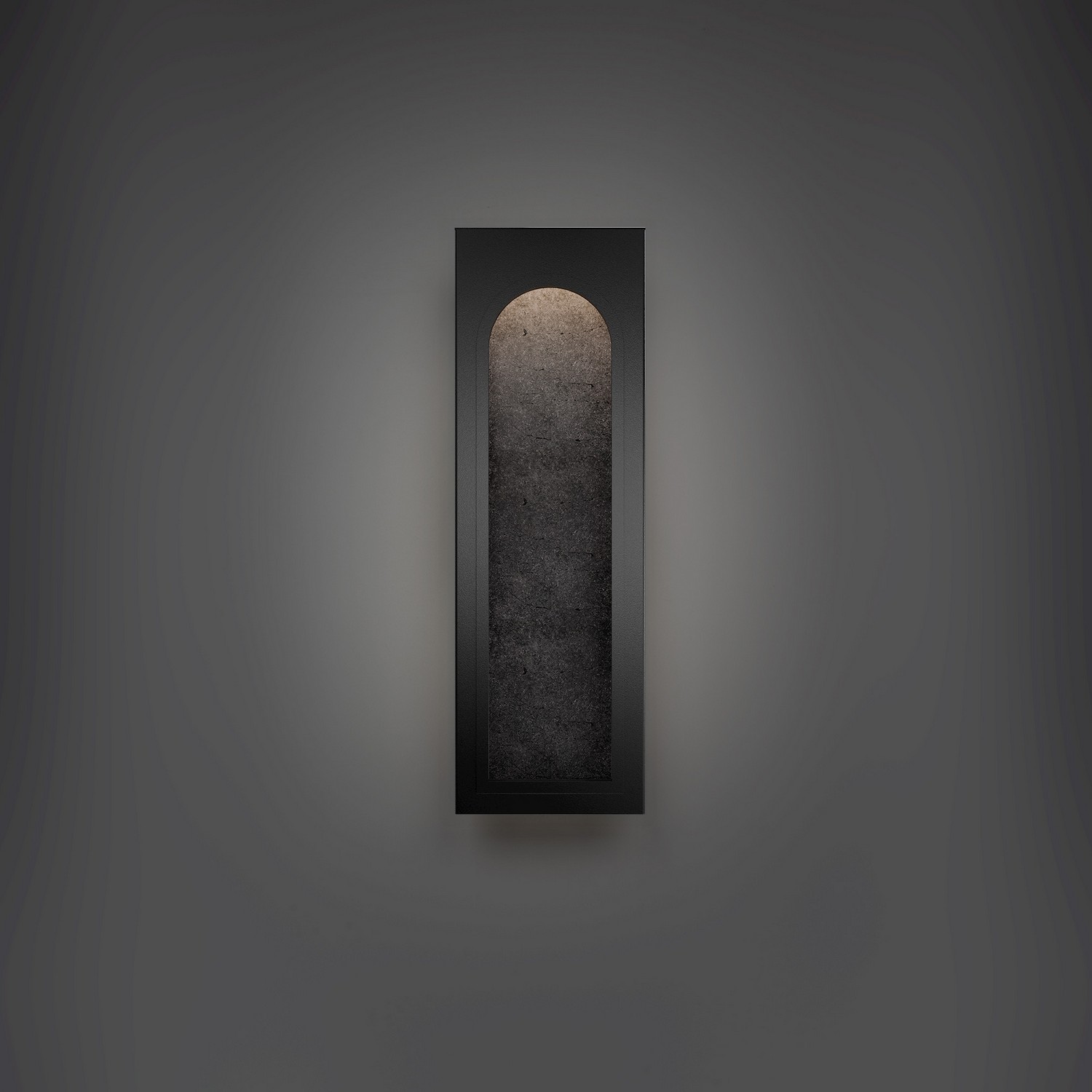 Basalt Stone Black LED Outdoor Wall Sconce from the Cadey Collection