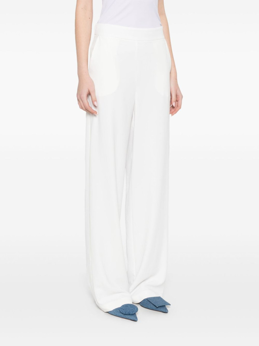 White crepe trousers