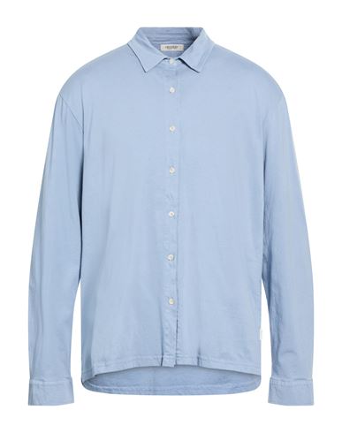 Man Shirt Light blue Size L Cotton