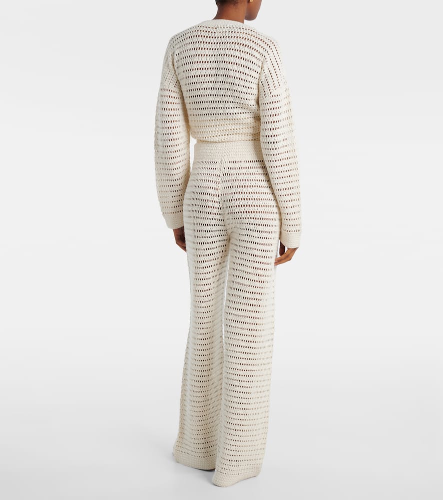 Lucy crochet mid-rise straight pants
