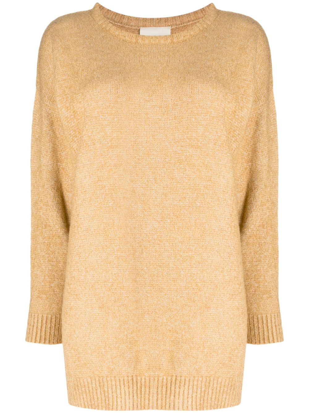 Fine-knit cotton sweatshirt - Brown