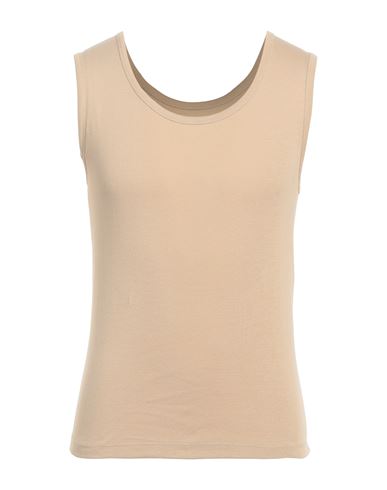 Sandro Man Tank top Beige Size M Cotton