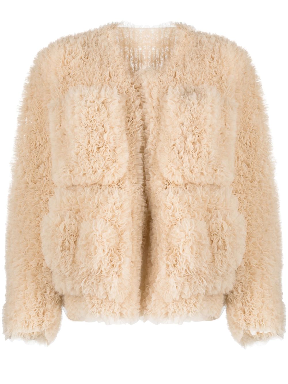 Ruffled tulle jacket - Neutrals