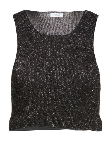 Woman Top Black Size L Viscose, Polyamide, Metallic acrylic