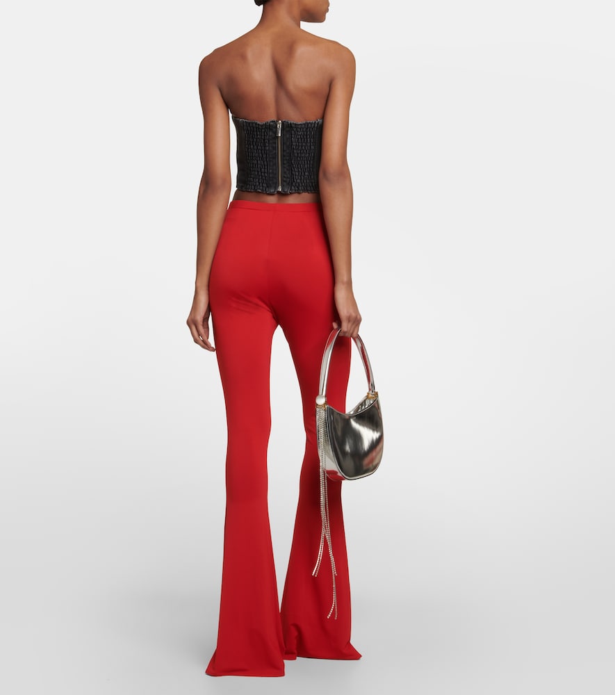High-rise flared leggings
