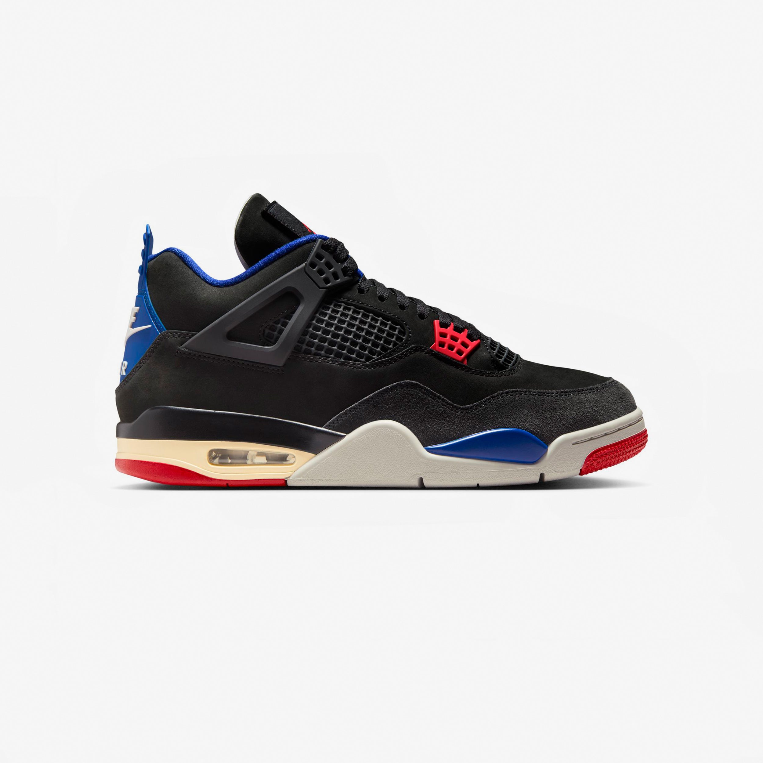 Jordan Air Jordan 4 Retro - BLACK/FIRE RED-DEEP ROYAL BLUE-DK SMOKE GREY-TECH GREY - unisex