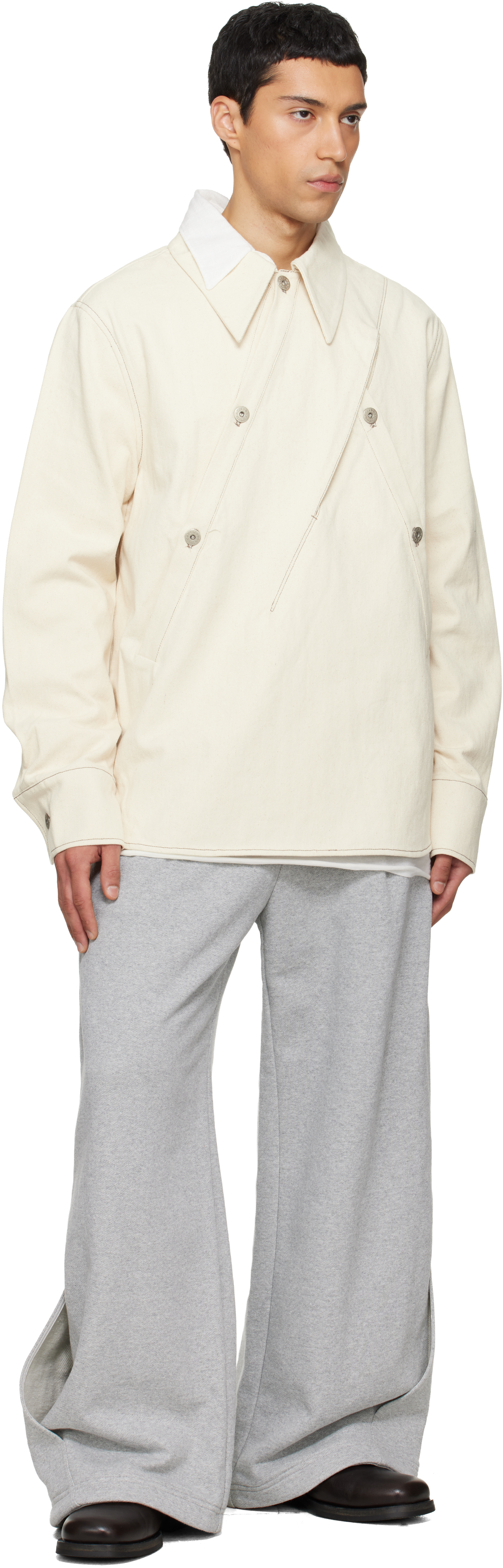 Gray Interweaved Sweatpants