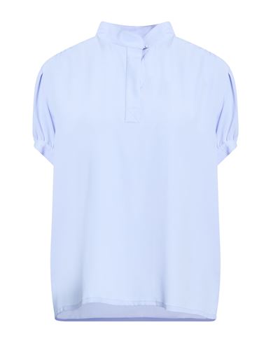 Woman Top Azure Size 8 Acetate, Silk