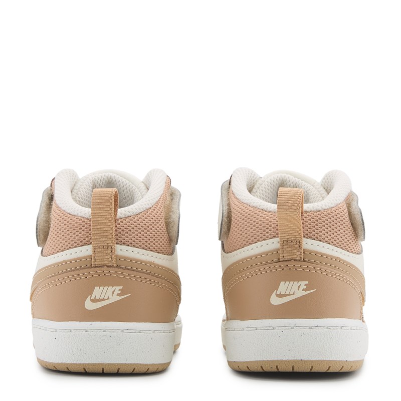Kids' Court Borough Mid 2 High Top Sneaker Baby/Toddler Shoes (White/Sail Tan)