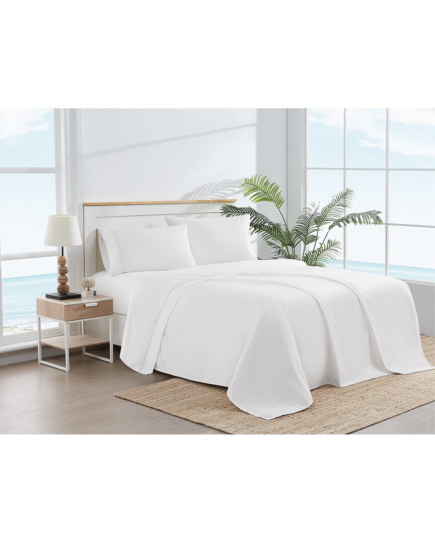 Pick Stitch Cotton Percale Sheet Set