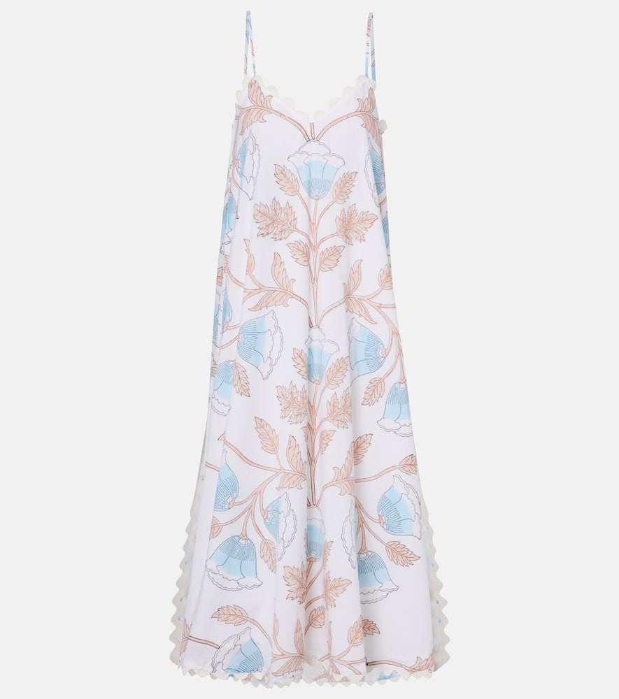 Printed cotton slip dress