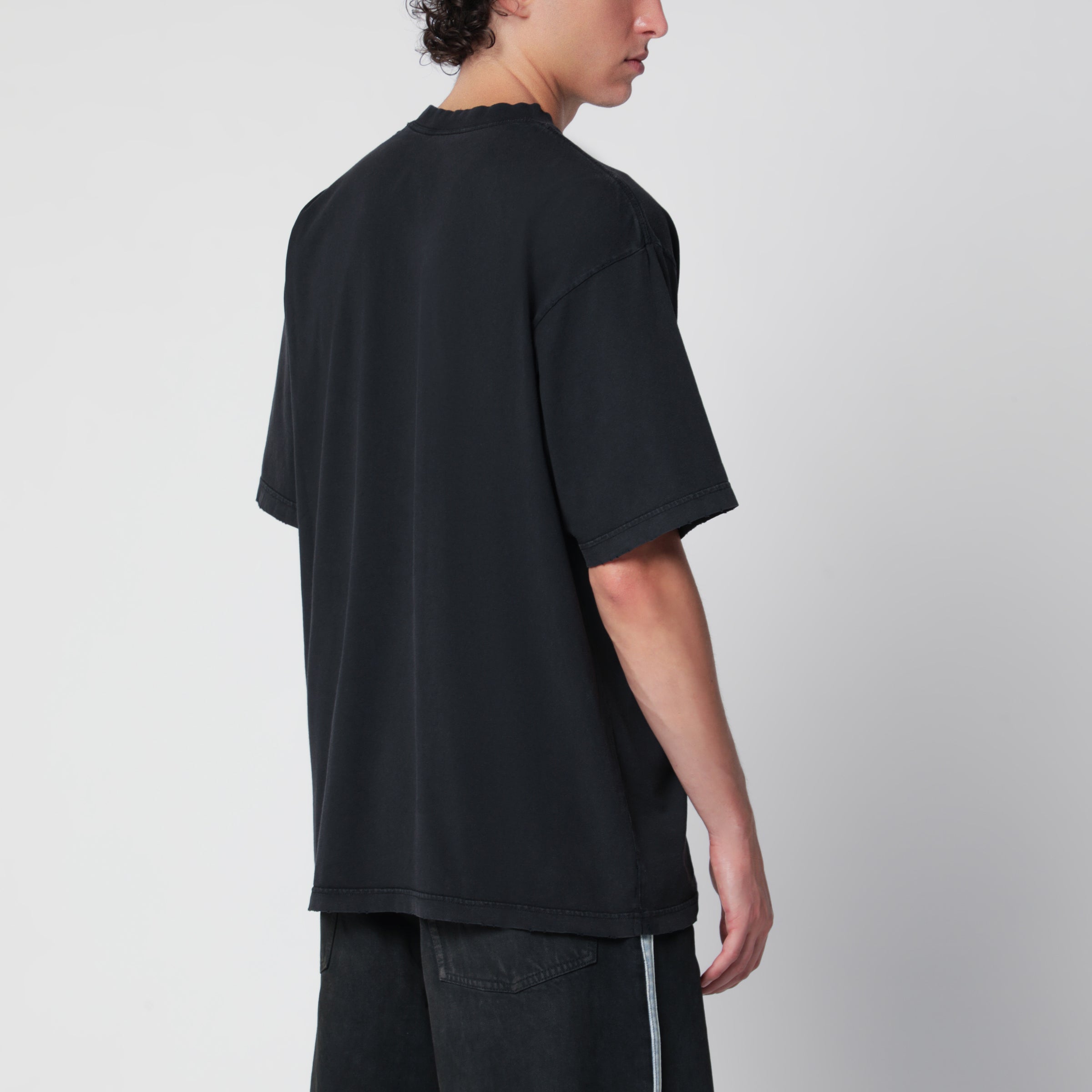 The Address men's regular-fit T-shirt in faded black cotton