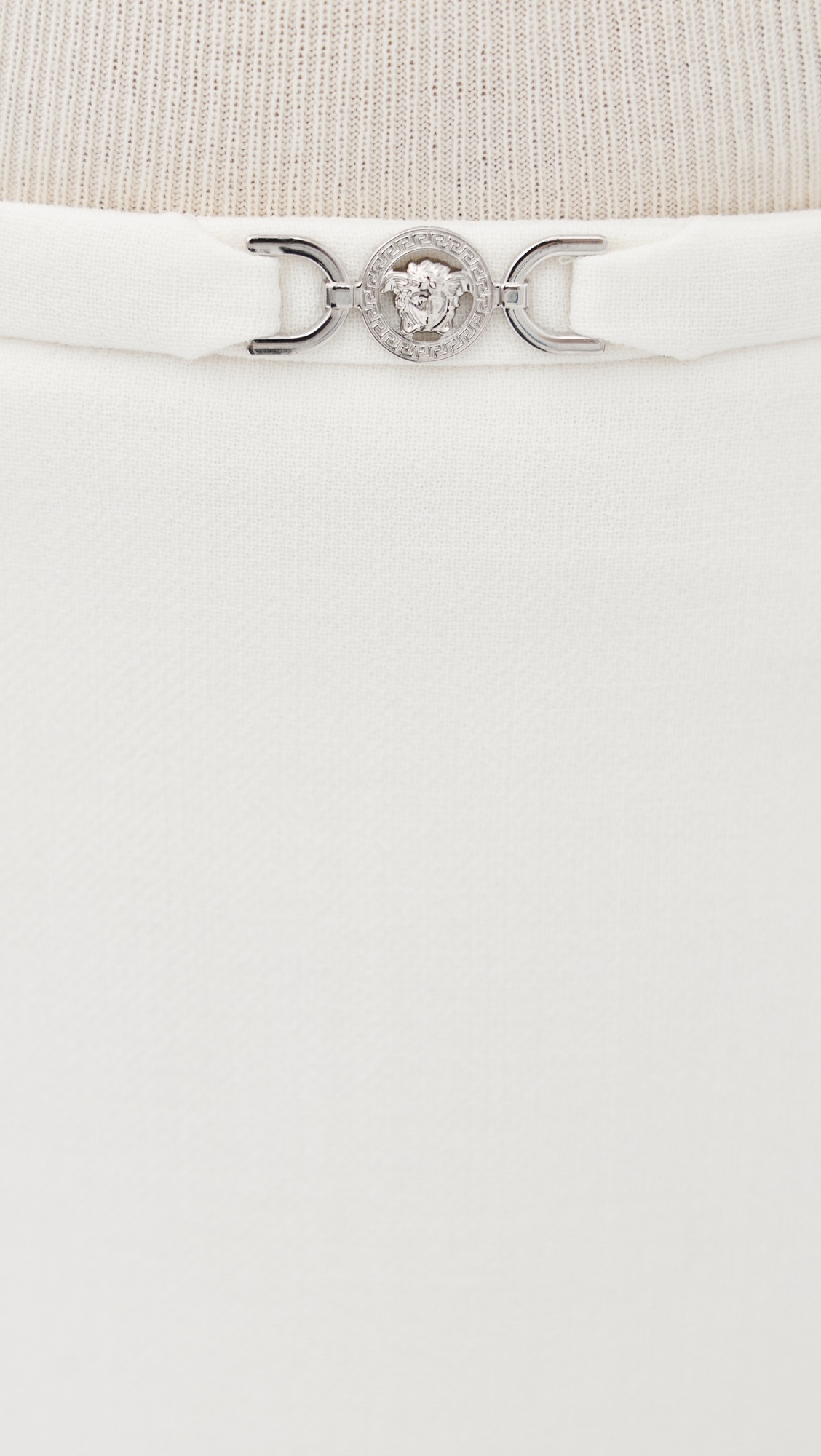 Wool Mini Skirt White