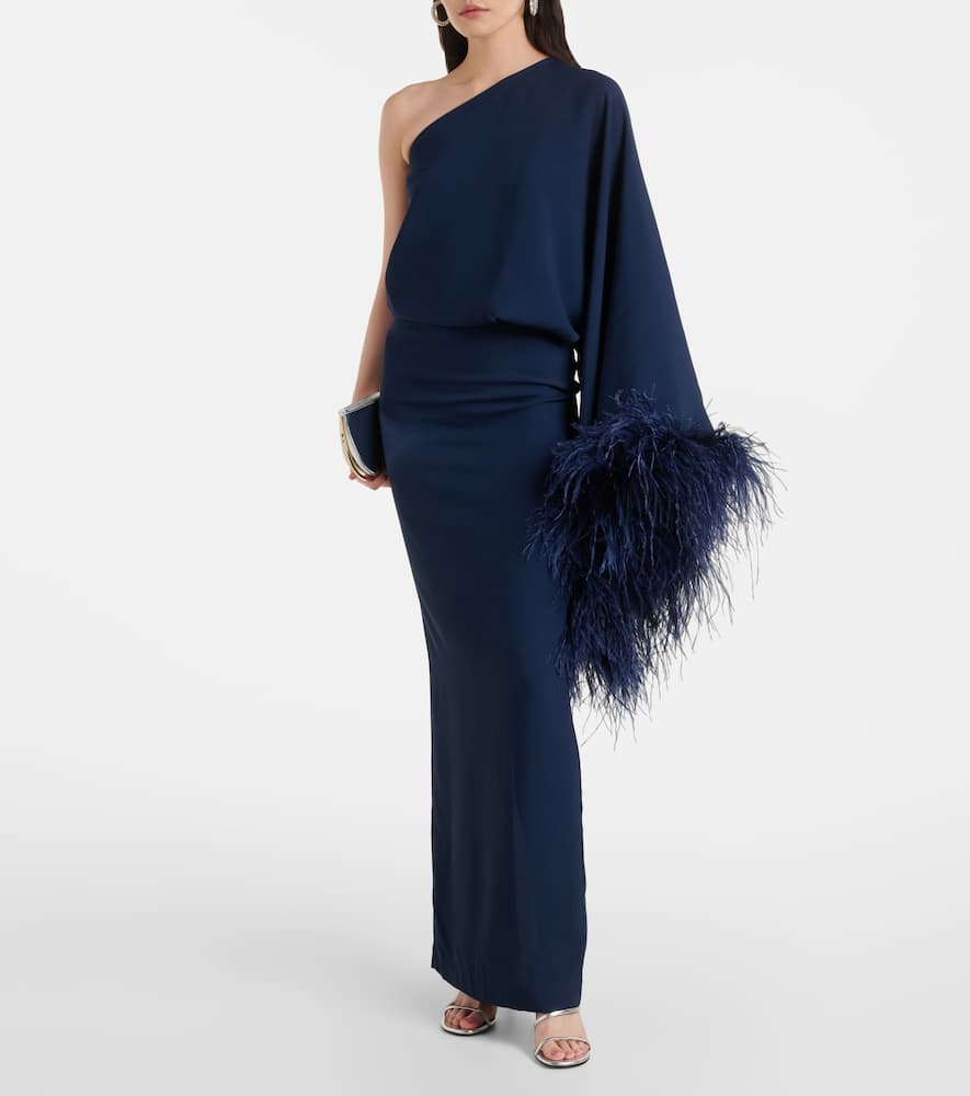 Feathered Eternity maxi dress