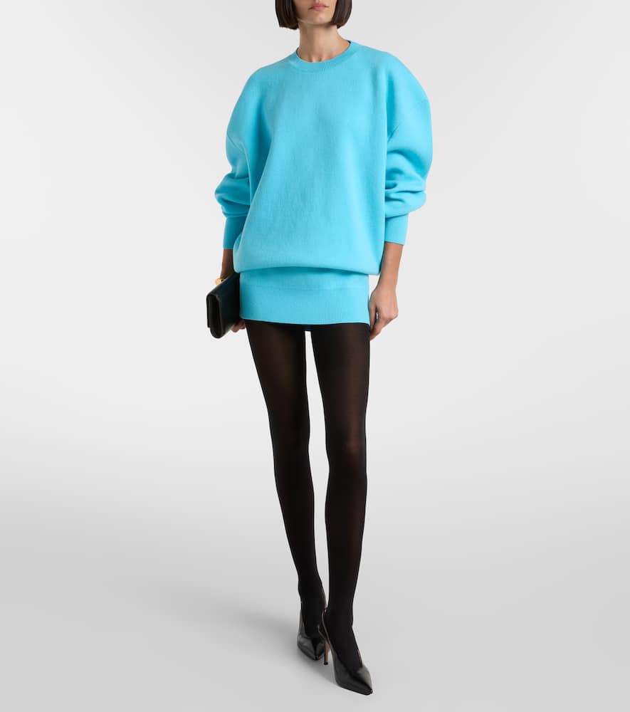 Wool and cashmere-blend sweatshirt dress