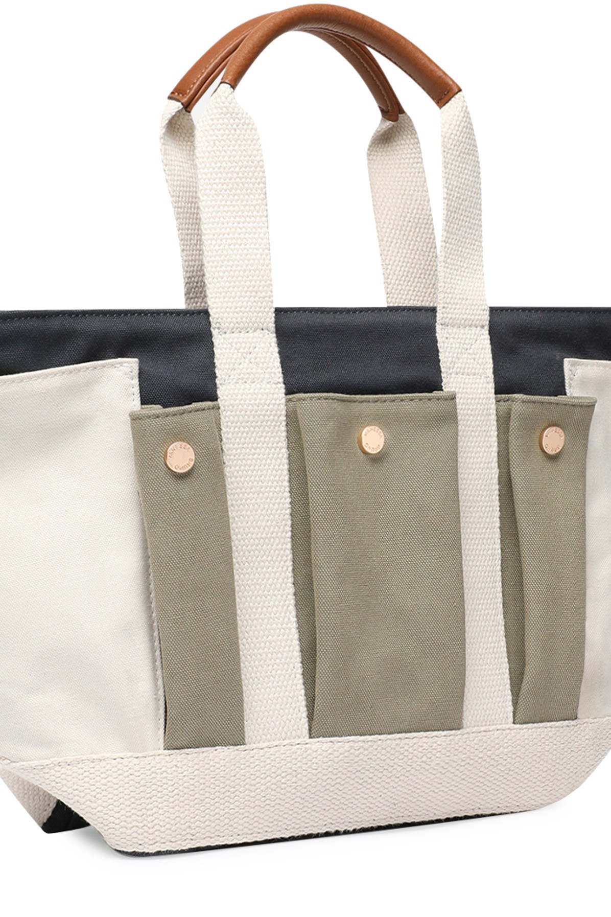 Multi-Pocket cabas tote
