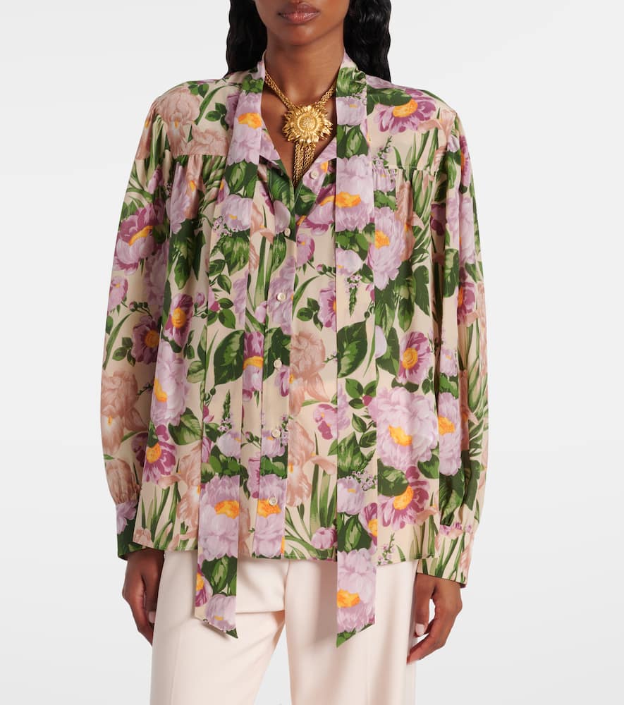 Chloé Tie-neck silk crêpe de chine blouse