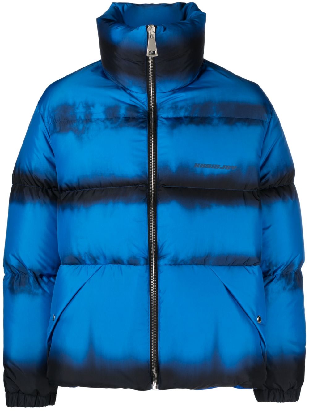 Faded-effect padded jacket - Blue