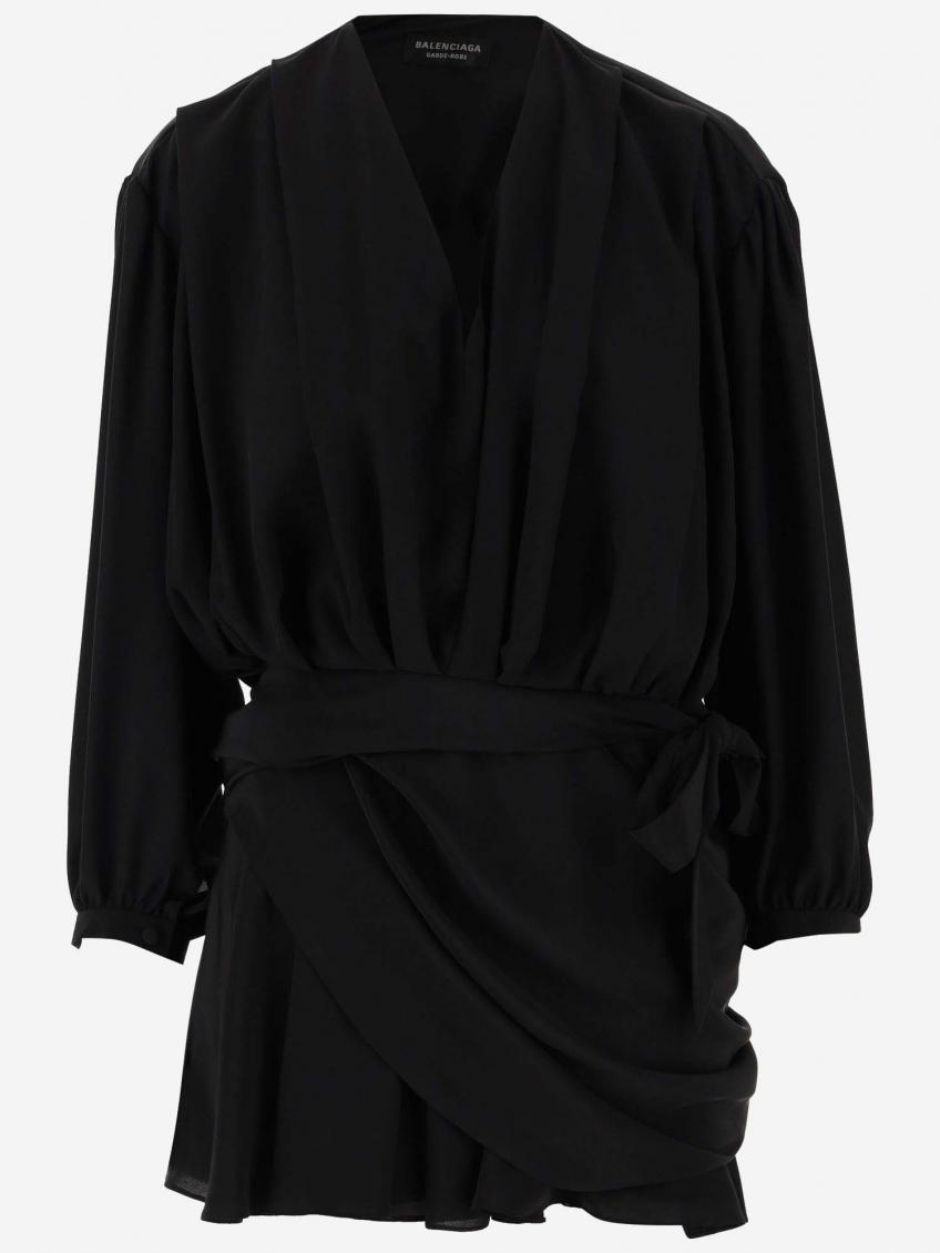 Draped Silk Dress