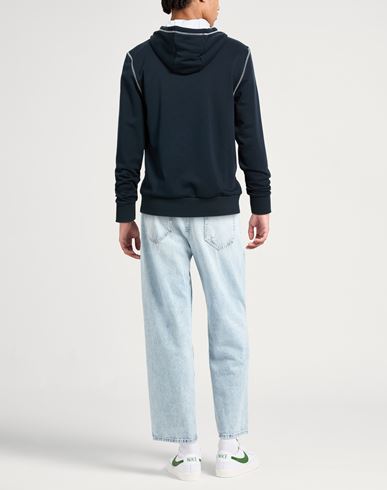 Man Sweatshirt Midnight blue Size L Cotton, Polyester