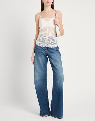 Woman Top Ivory Size 10 Polyamide, Elastane