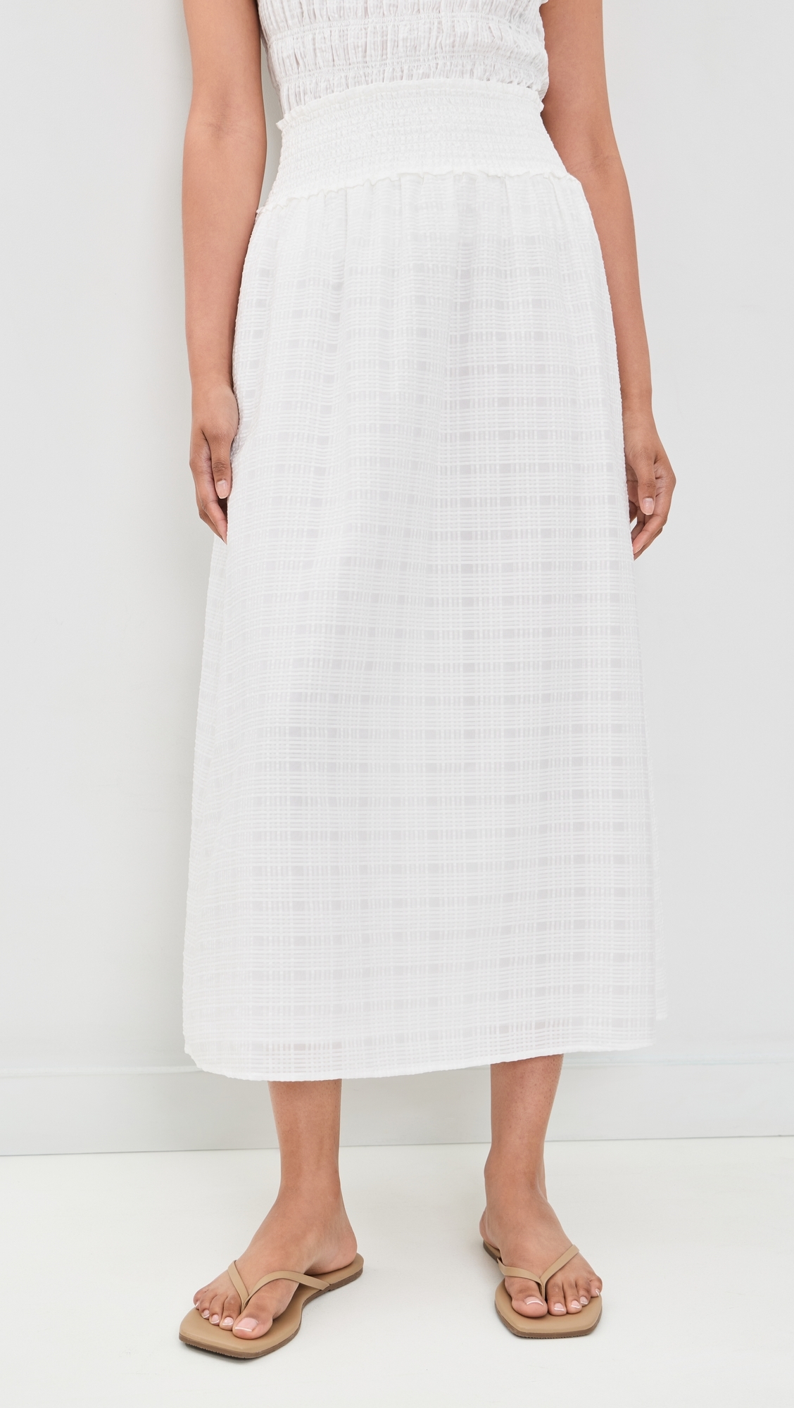 The Delphine Nap Skirt White