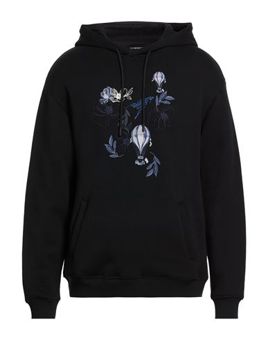 Man Sweatshirt Black Size M Cotton