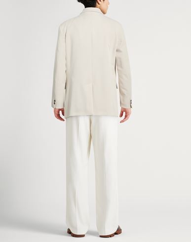 Man Blazer Beige Size L Polyester, Viscose, Elastane