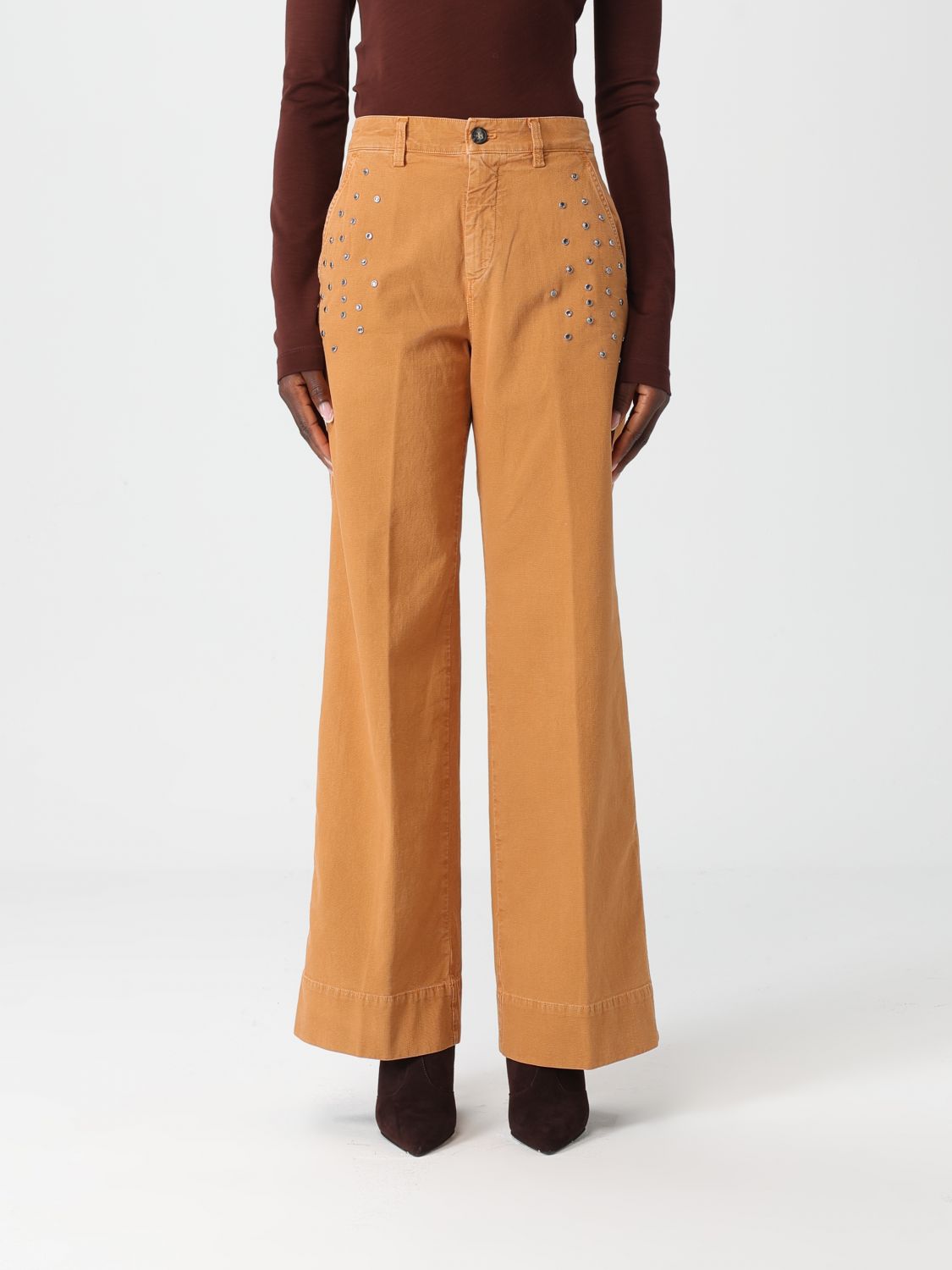 Pants Woman color Brick Red