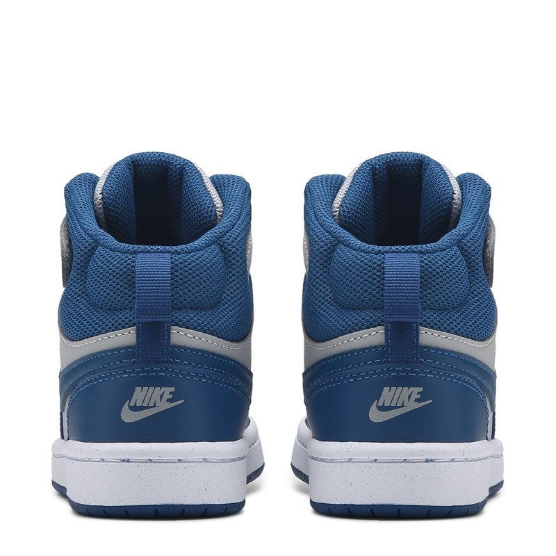 Kids' Court Borough Mid 2 High Top Sneaker Little Kid Shoes (Grey/Blue)