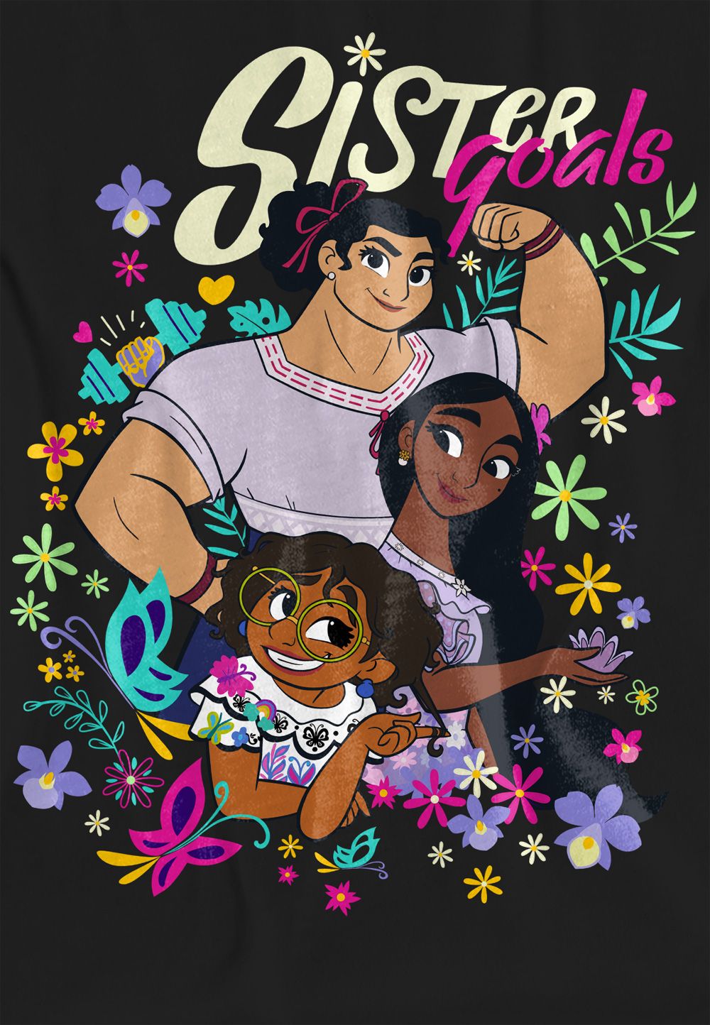 Encanto Mirabel, Isabela And Luisa Have Sister Goals T-Shirt, Black