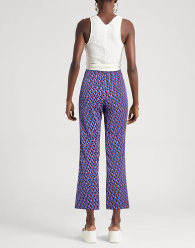 Woman Pants Blue Size 10 Polyester, Elastane