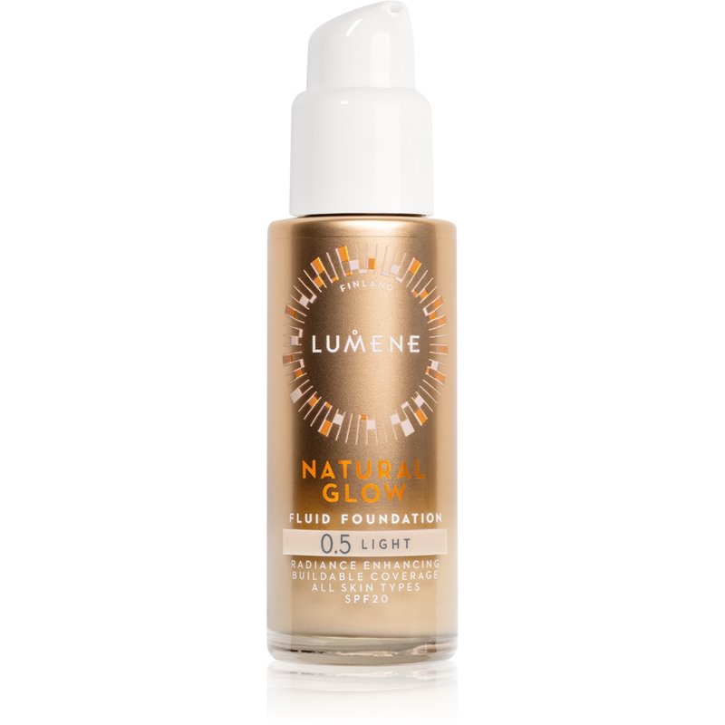 Lumene Natural Glow fondotinta illuminante per un look naturale SPF 20 colore 0.5 Light Coo