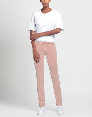Woman Pants Antique rose Size 29 Cotton, Elastane
