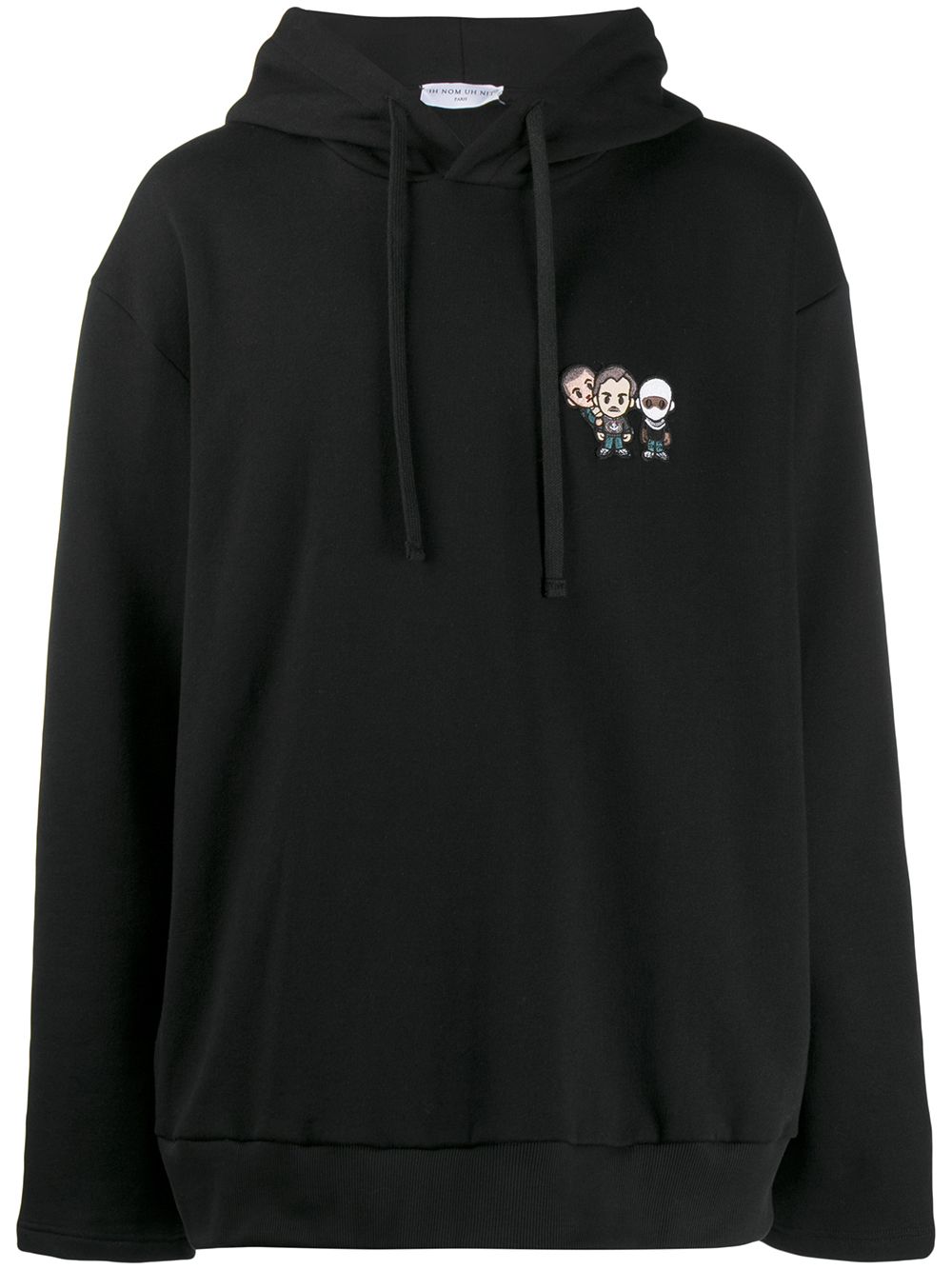 Oversized printed hoodie - Black