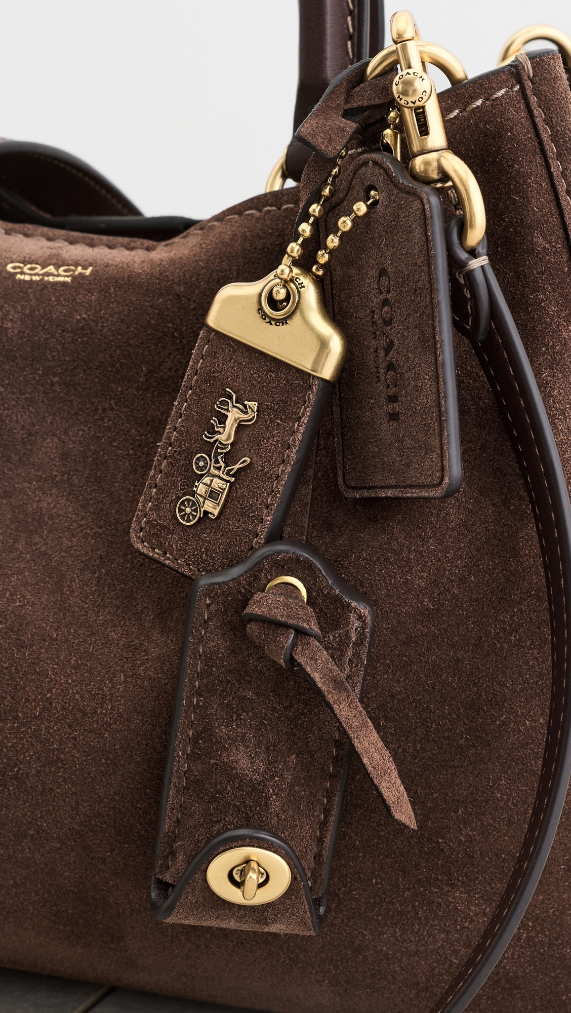 Suede Rogue Shoulder Bag Dark Chocolate One Size