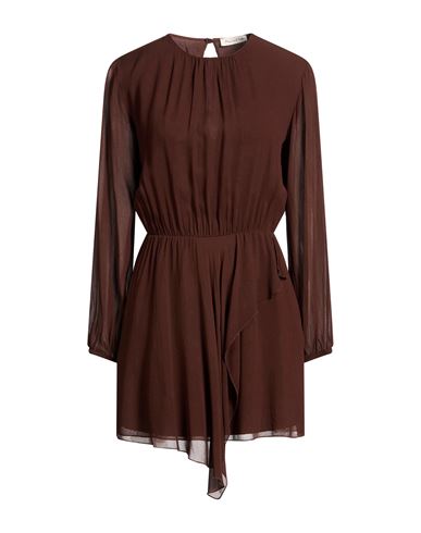 Woman Mini dress Chocolate brown Size 10 Viscose
