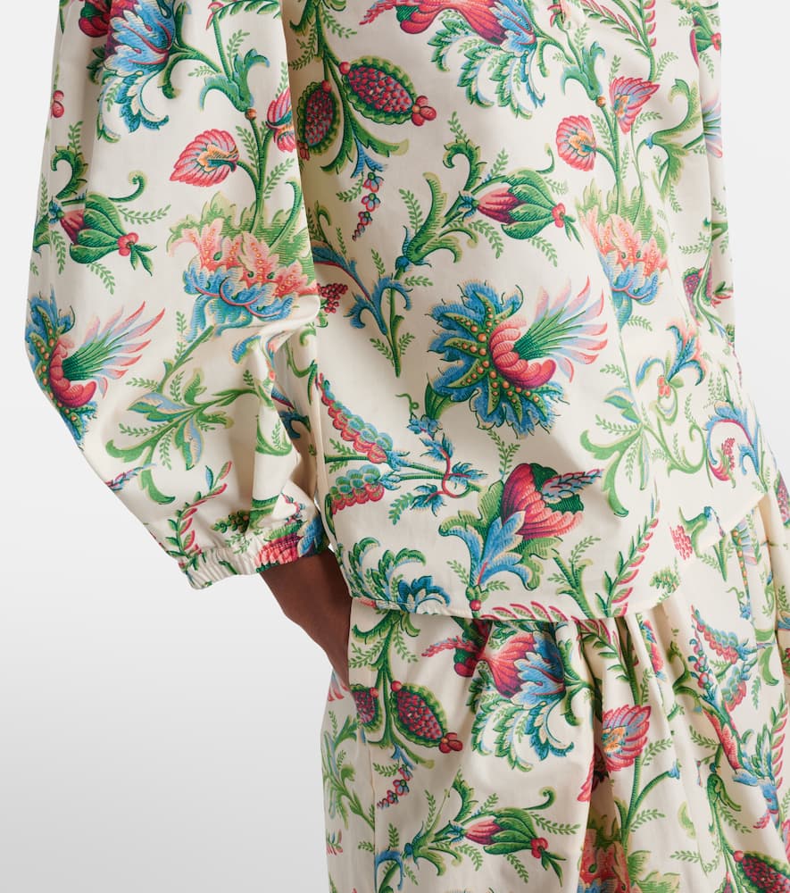 Floral cotton blouse