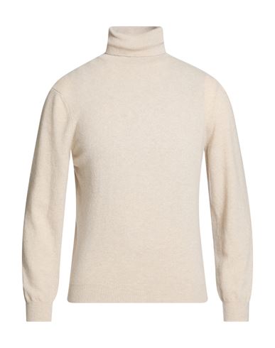 Man Turtleneck Beige Size 44 Wool, Cashmere