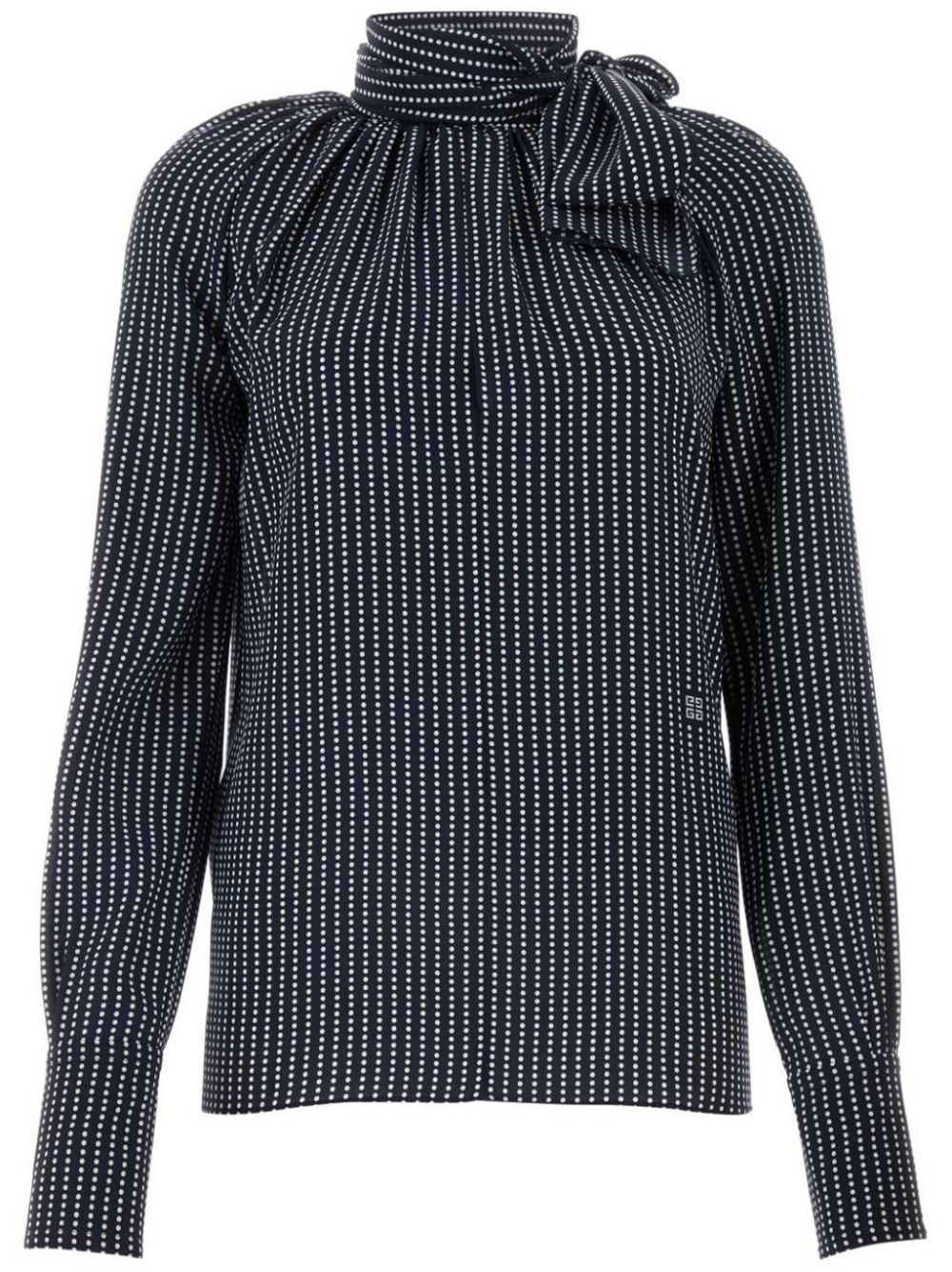 Printed silk blouse - Blue