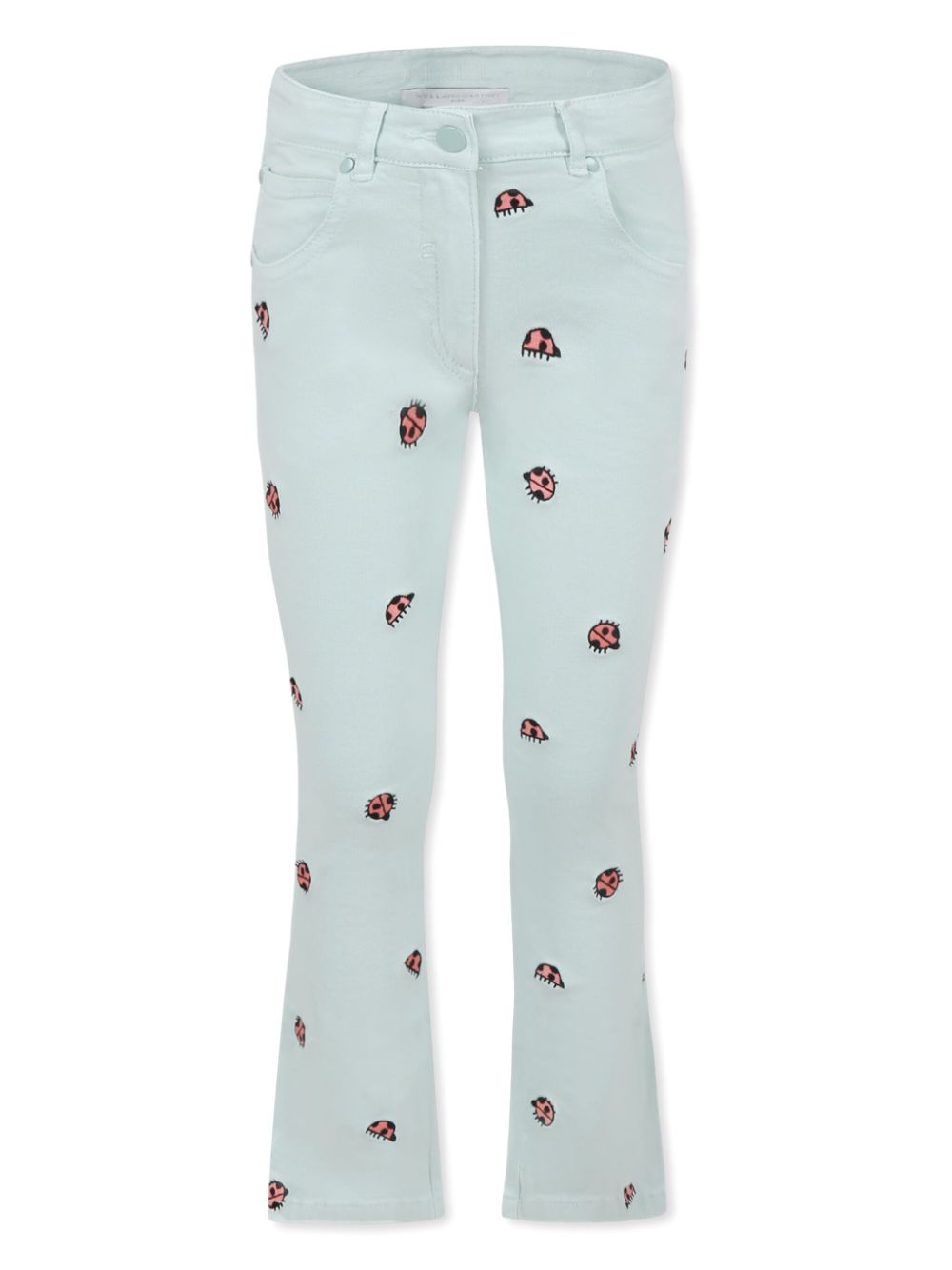 Ladybug embroidery jeans - Green