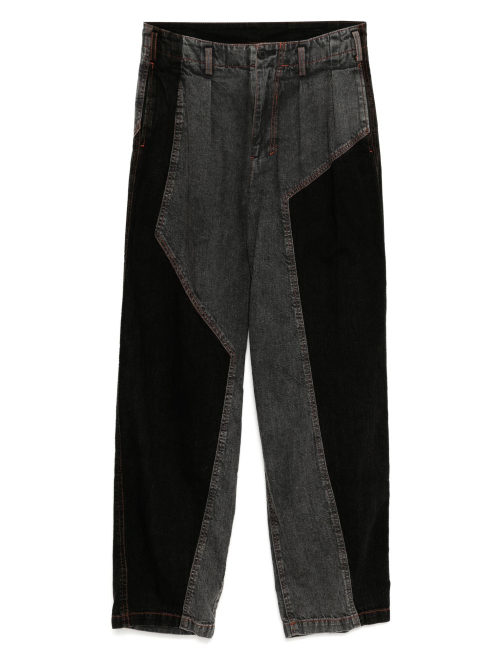 Limi Feu bleached panelled jeans - Grey