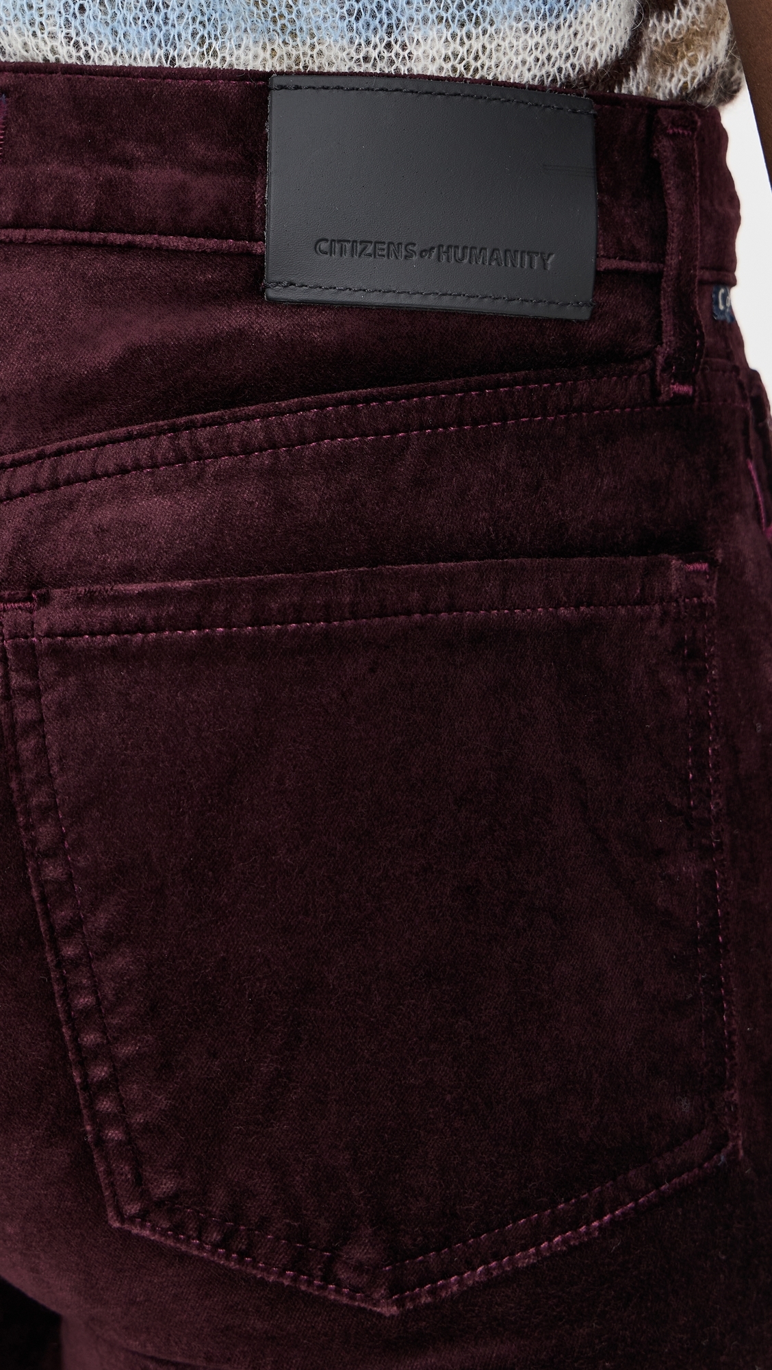 Kimberly Velvet 70's Flare Pants Burgundy