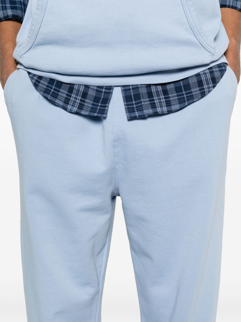 Sky Blue Cotton Track Pants