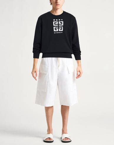 Man Sweatshirt Black Size M Cotton